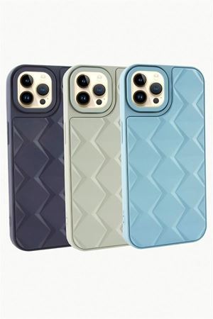 iPhone 12 Pro Prizma Desenli Lüx Liza Kılıf - Gri