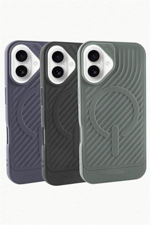 iPhone 16 Plus Lüx Magsaff Gear Silikon Kılıf - Siyah
