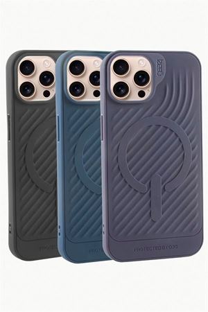iPhone 16 Pro Lüx Magsaff Gear Silikon Kılıf - Mor