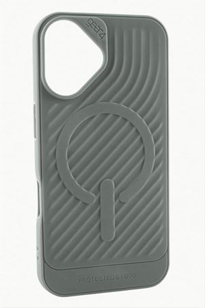 iPhone 16 6.1 Lüx Magsaff Gear Silikon Kılıf - Gri
