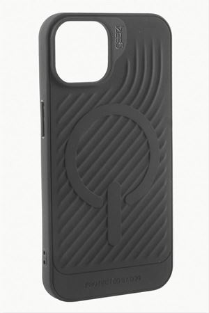 iPhone 14 6.1 Lüx Magsaff Gear Silikon Kılıf - Siyah