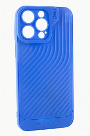 iPhone 15 Pro Max Çizgili Lüx Gear Silikon Kılıf - Mavi