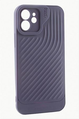 iPhone 12 6.1 Çizgili Lüx Gear Silikon Kılıf - Mor
