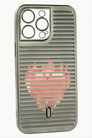 iPhone 14 Pro Max Desenli Lüx Silikon Kılıf - Siyah
