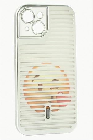 iPhone 13 Desenli Lüx Silikon Kılıf - Açık Gri