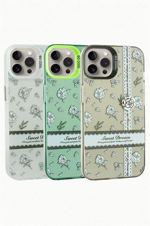iPhone 15 Pro Max Gül Lüx Sweet Silikon Kılıf - Gri