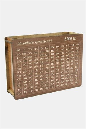 Parabox 5.000 Tl Kumbara Para Biriktirme Kutusu - Kahverengi