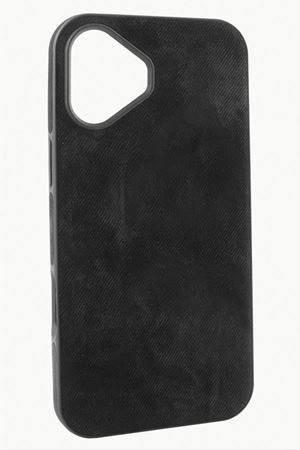 iPhone 16 Plus Nubuk Lüx Velvet Silikon Kılıf - Siyah