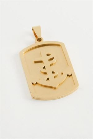 Çapa Çelik Kolye Ucu 4 cm - Sarı