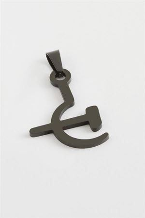 Ok Yay Çelik Kolye Ucu 2 cm - Siyah