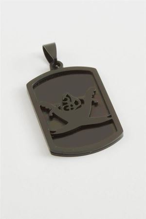 Kuluç Tuğra Çelik Kolye Ucu 2,5*4 cm - Siyah