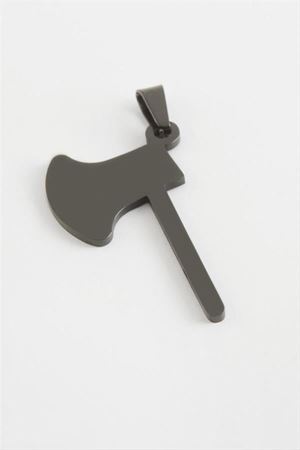 Balta Çelik Kolye Ucu 4 cm - Siyah