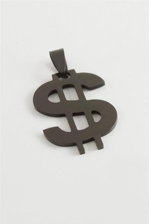 Dolar Çelik Kolye Ucu 3 cm - Siyah