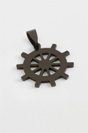 Dümen Çelik Kolye Ucu 2,5 cm - Siyah