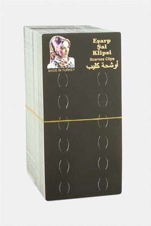 Eşarp Şal Klipsi Kartı - Siyah