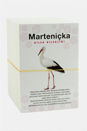 2'li Marteniçka Bileklik Kartı - Beyaz