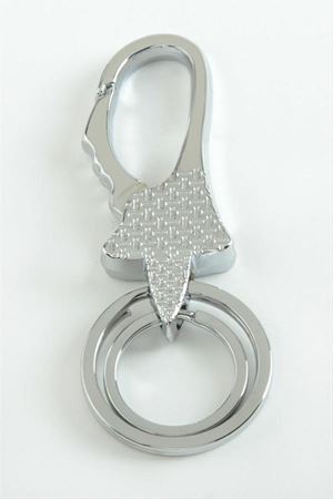 Yıldız Kancalı Metal Anahtarlık - Gümüş Rengi