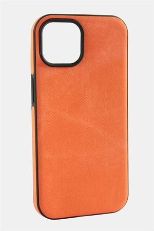 iPhone 15 Pro Nubuk Lüx Velvet Silikon Kılıf - Turuncu
