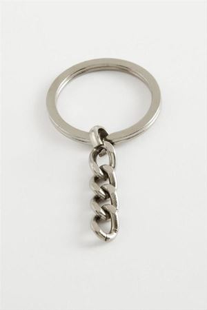 Kalın Metal Anahtarlık Aparatı 3 cm - Gümüş Rengi