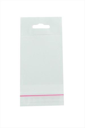 8*15 Yapışkanlı 1000 Adet Askılı Şeffaf Poşet - Şeffaf