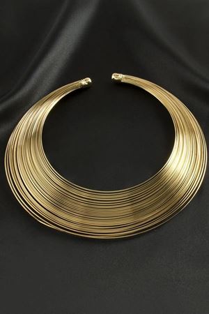 Tel Metal Tasma Kolye - Sarı