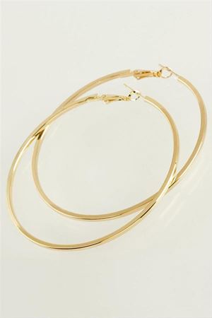 Ezme Halka Küpe 6 cm - Sarı