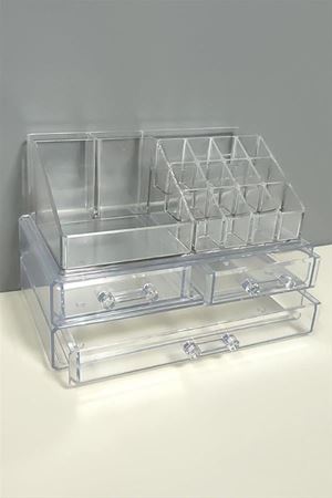 Black Stone 3 Çekmeceli Organizer Set - Şeffaf