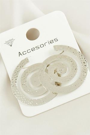 Spiral Trend Metal Küpe - Gümüş Rengi