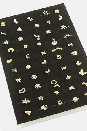 Tragus Zirkon Taşlı  Piercing 1 Adet - Sarı
