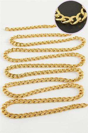 5 mm Düz Sarı Renkli Çelik Zincir 1 Metre - Sarı