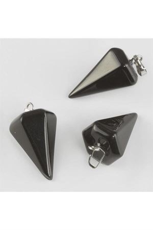 Onix Pandül Doğaltaş Kolye Ucu - Siyah