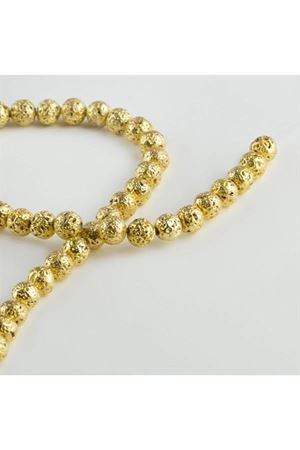 8 mm Kaplamalı Lav Taşı - Sarı-1