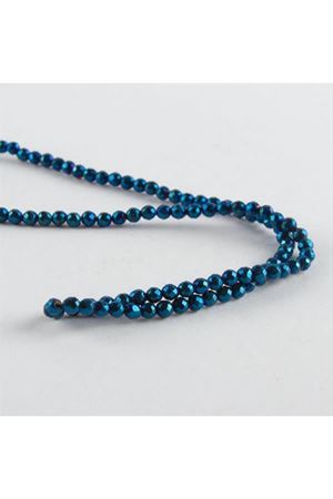 3 mm Fasetli Hematit Taşı - Gümüş Rengi