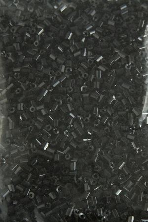 2 mm Silindir Kum Boncuk 50 Gram - Siyah