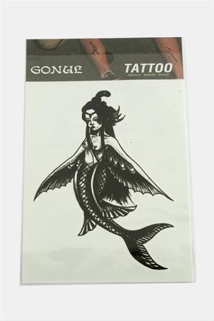 Deniz Kızı Tattoo Dövme Sticker - Beyaz