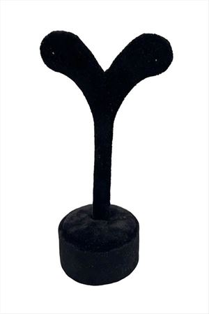 Golf Anfora Kumaş Kaplamalı Küpe Standı - Siyah