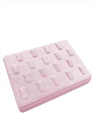 18 Tırnaklı Anfora Kumaş Yüzük Standı - Açık Pembe