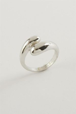 Oval Metal Yüzük - Gümüş Rengi
