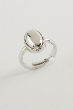 Oval Metal Yüzük - Gümüş Rengi