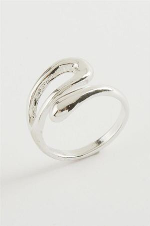 Oval Metal Yüzük - Gümüş Rengi