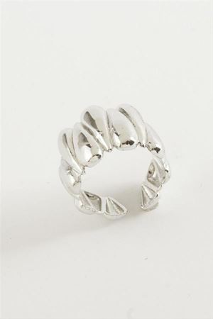 Oval Metal Yüzük - Gümüş Rengi