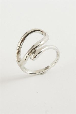 Oval Metal Yüzük - Gümüş Rengi