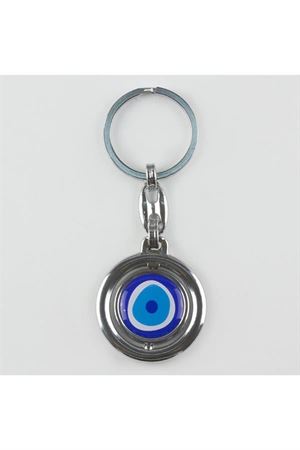 Nazar Figürlü Metal Anahtarlık - Laciver-1