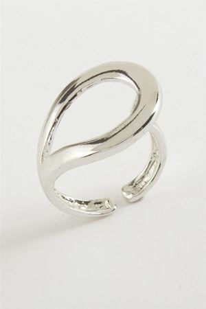 Oval Metal Yüzük - Gümüş Rengi