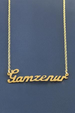 Gamzenur İsimli Kolye - Sarı