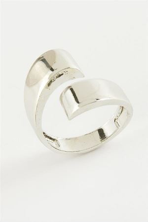 Oval Metal Yüzük - Gümüş Rengi