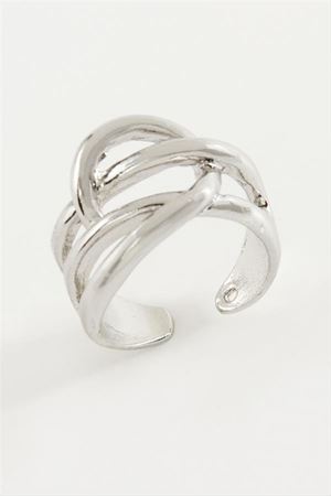 Oval Metal Yüzük - Sarı