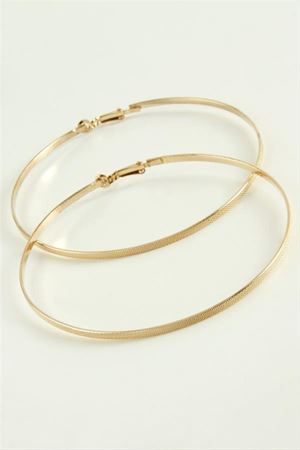 Noktalı Metal Halka Küpe 9-10 cm