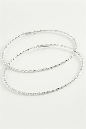 Burgulu Metal Halka Küpe 8-9-10 cm