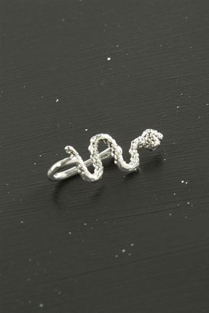 Yılan Tragus Piercing 1 Adet - Gümüş Rengi